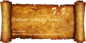 Tefner Viktória névjegykártya